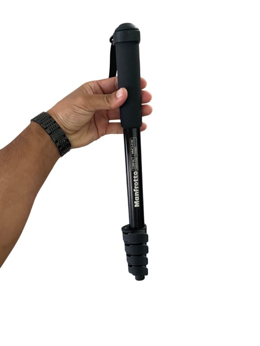 Manfrotto Compact MMC3-01M Aluminum Monopod Black Lightweight Adjustable For Cam